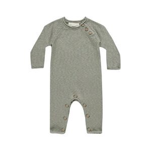 Quincy Mae Cozy Heather Knit Jumpsuit - Basil 6-12 months